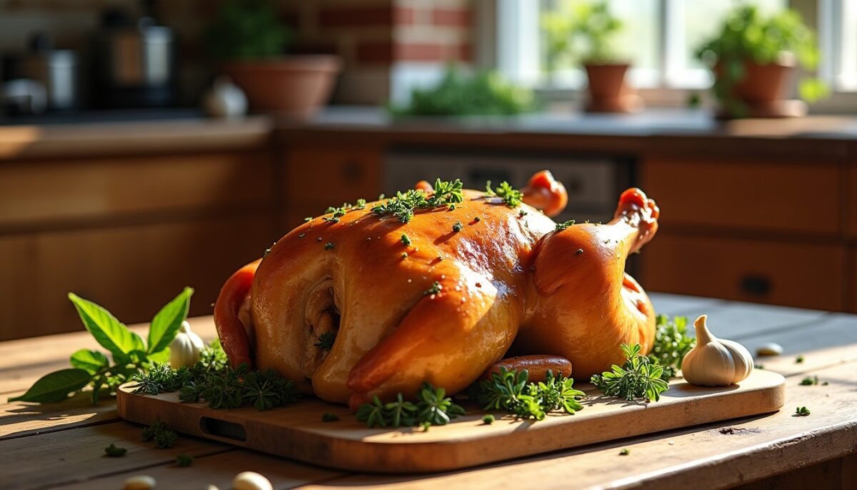 Rôti de chapon farci au four : guide complet du temps de cuisson et astuces incontournables
