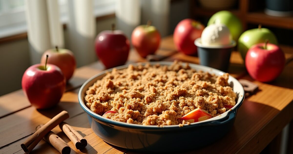 Délicieuse recette express de crumble aux pommes : simplicité et saveurs au rendez-vous