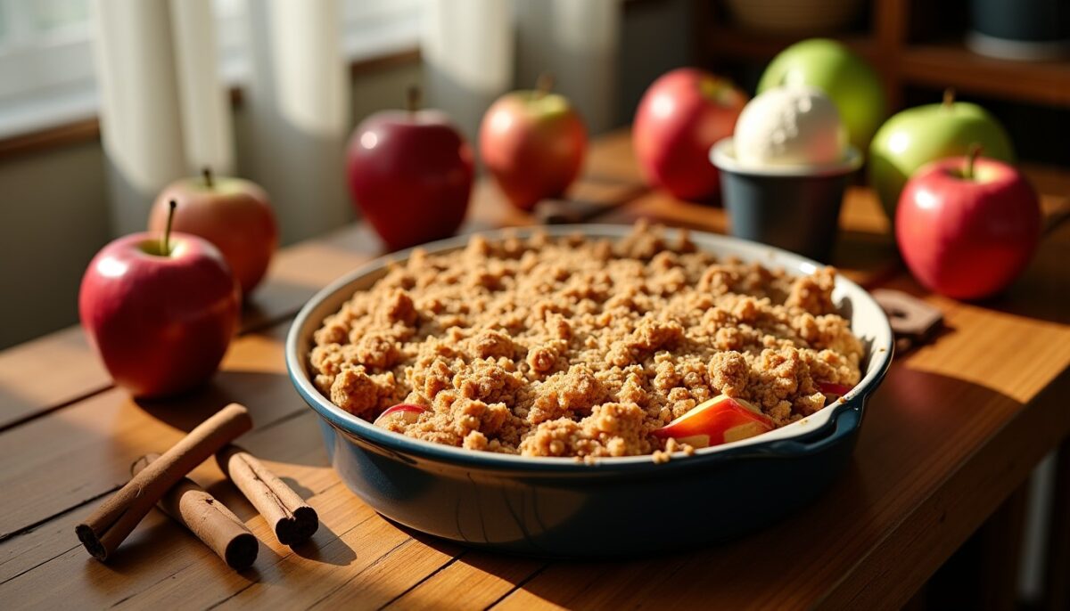 Délicieuse recette express de crumble aux pommes : simplicité et saveurs au rendez-vous