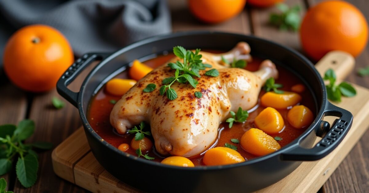 Préparez un délicieux canard à l'orange en cocotte : une recette simple et rapide pour régaler vos papilles