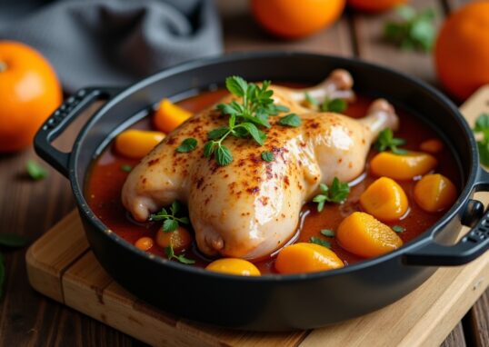 Préparez un délicieux canard à l'orange en cocotte : une recette simple et rapide pour régaler vos papilles