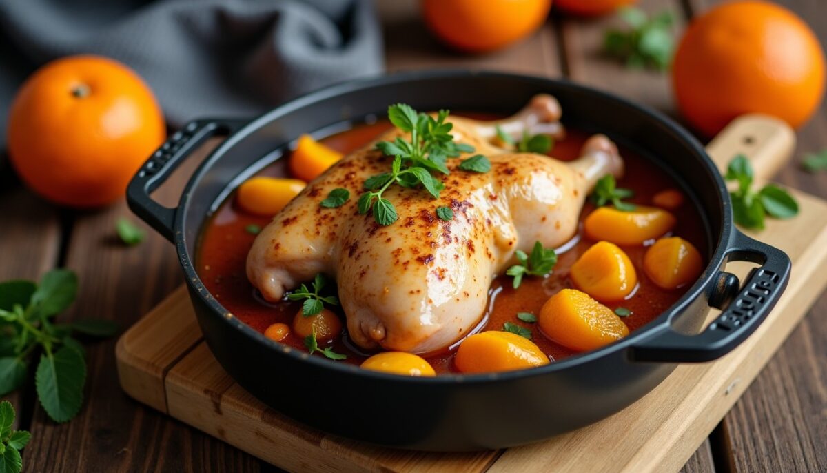 Préparez un délicieux canard à l'orange en cocotte : une recette simple et rapide pour régaler vos papilles