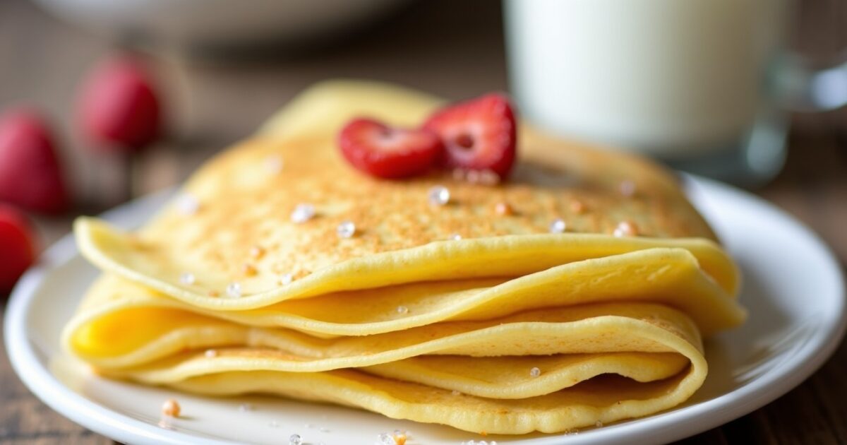 Crêpes moelleuses sans lait : une recette simple et rapide à réaliser