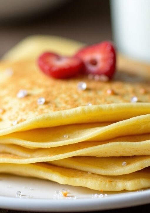 Crêpes moelleuses sans lait : une recette simple et rapide à réaliser