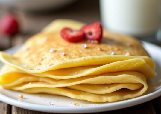 Crêpes moelleuses sans lait : une recette simple et rapide à réaliser