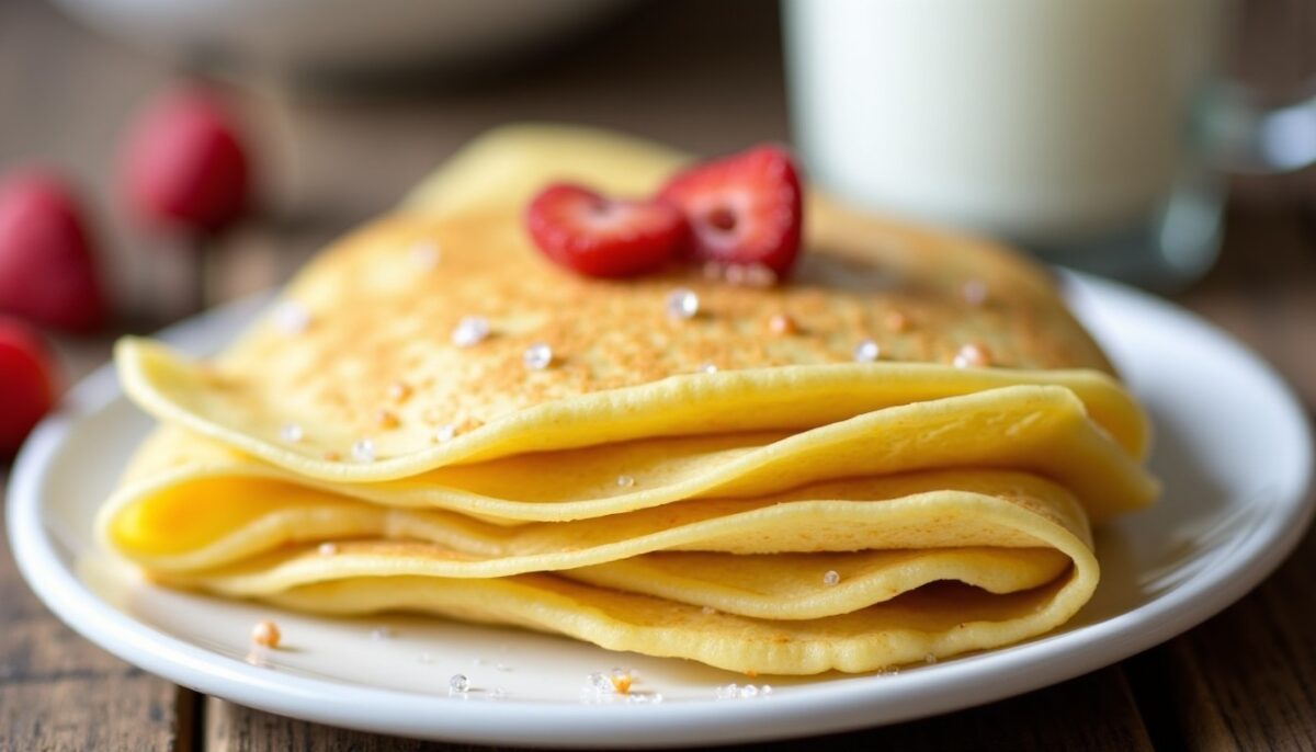 Crêpes moelleuses sans lait : une recette simple et rapide à réaliser