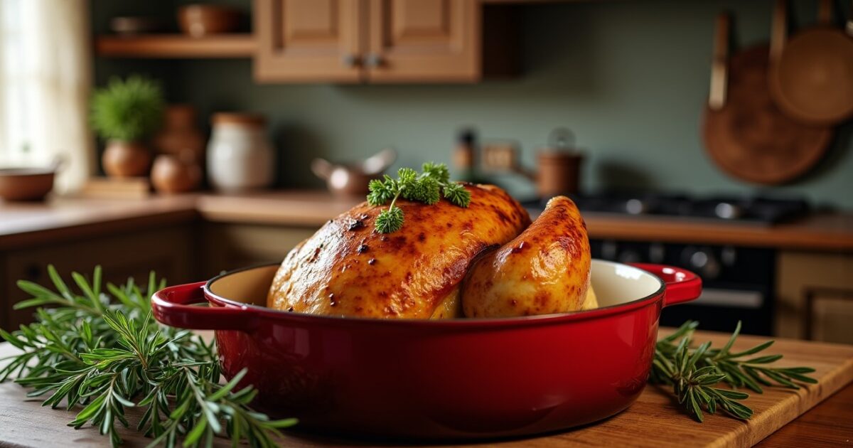 Chapon en cocotte sans four : recette savoureuse et cuisson parfaite au rendez-vous