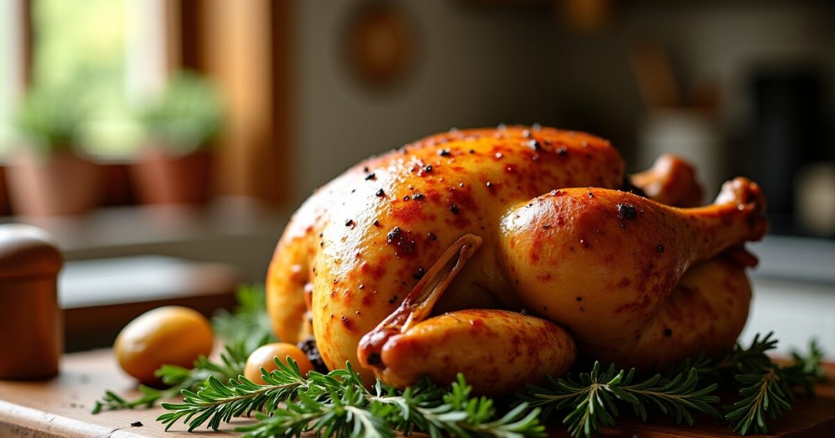 Cuisson parfaite du poulet de 2 kg au four : durée idéale et conseils pratiques