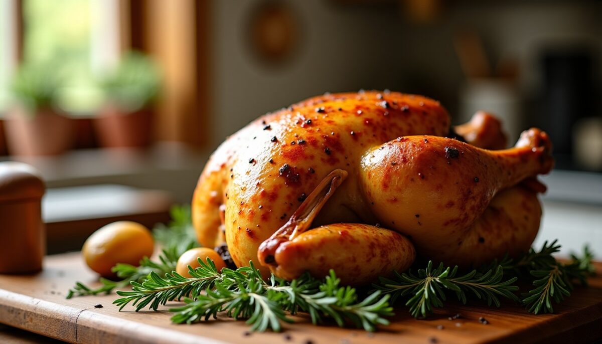 Cuisson parfaite du poulet de 2 kg au four : durée idéale et conseils pratiques