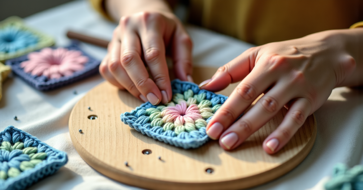 Débuter le blocage au crochet : quelle planche à picots pour vos premiers granny squares