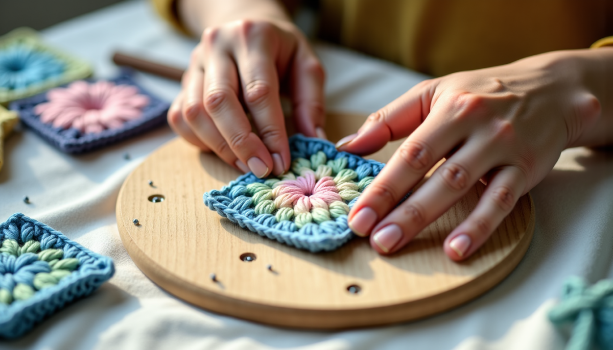 Débuter le blocage au crochet : quelle planche à picots pour vos premiers granny squares